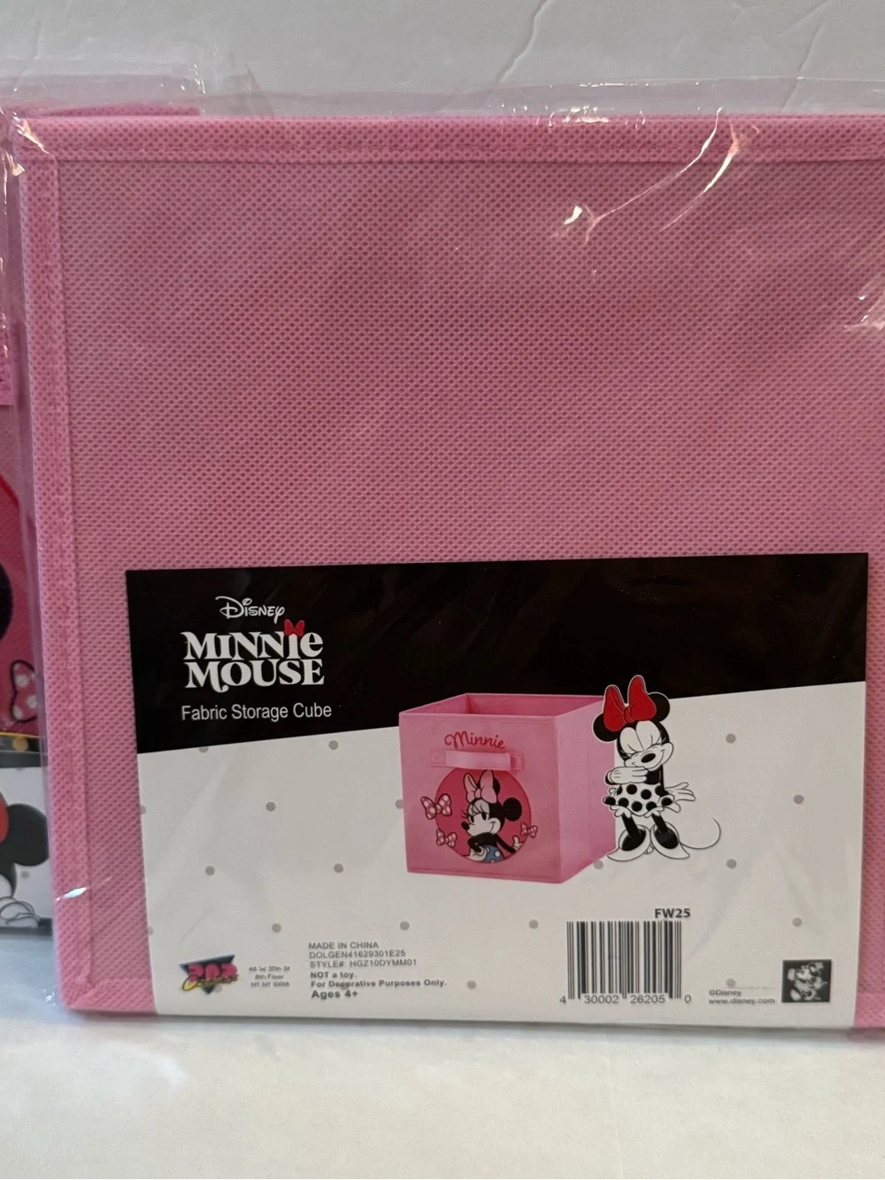 2 Disney Minnie MouseFabric Storage Cube